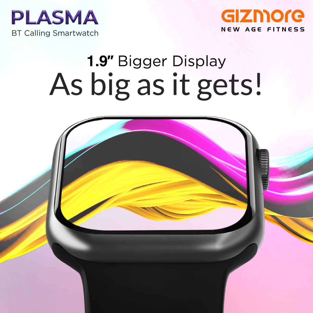 gizmoreindia's tweet photo. Big display to match your big resolutions. Check out the newly launched #GizFit Plasma #Smartwath. Buy Now https://t.co/tPAG2kYj7c #NewAgeFitness #Health #Fitness @Flipkart https://t.co/gv3tW69g1p