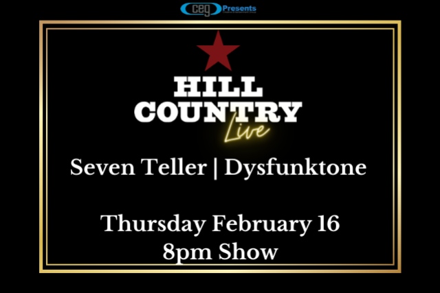 CEGPresents's tweet photo. If improvisational blends of funk, folk, indie, and world music is your cup of tea, mark your calendars for @seventeller , @dysfunktone , and more at @hillcountrylive2222 on 2/16! Tickets are available at https://t.co/LT9SJifdMO https://t.co/mNgMgTvXe6