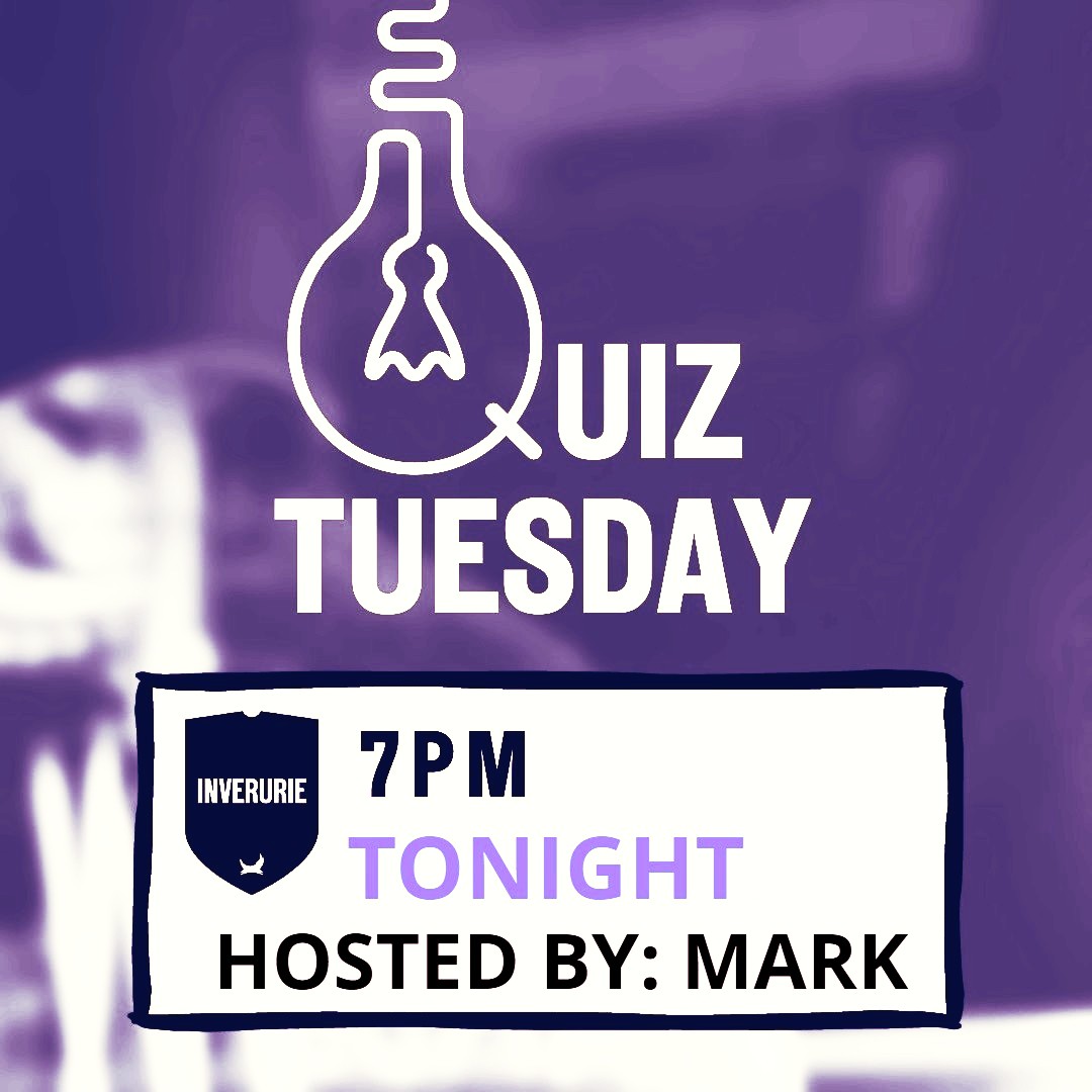 Come down and join Mark tonight at 7pm, for the first quiz night of 2023!

There are prizes to be won, so call to book a table if you haven't already and guarantee a space for your team.

#Brewdog #Inverurie #BrewdogInverurie #Quiz #Quiztuesdays #MindGames