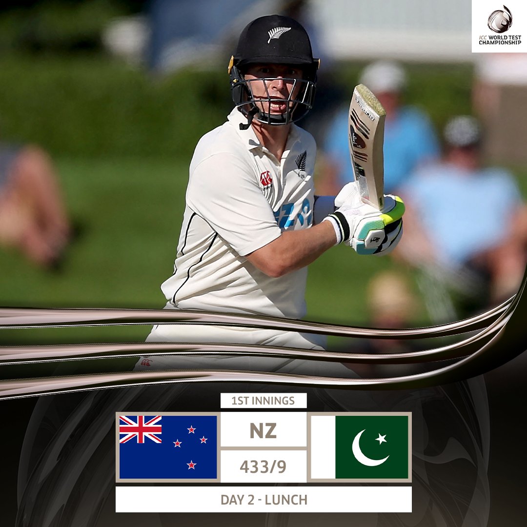 ICC's tweet image. The last-wicket pair of Matt Henry and Ajaz Patel have frustrated Pakistan.
#WTC23 | #PAKvNZ | 📝 bit.ly/PAKvNZ-Test2