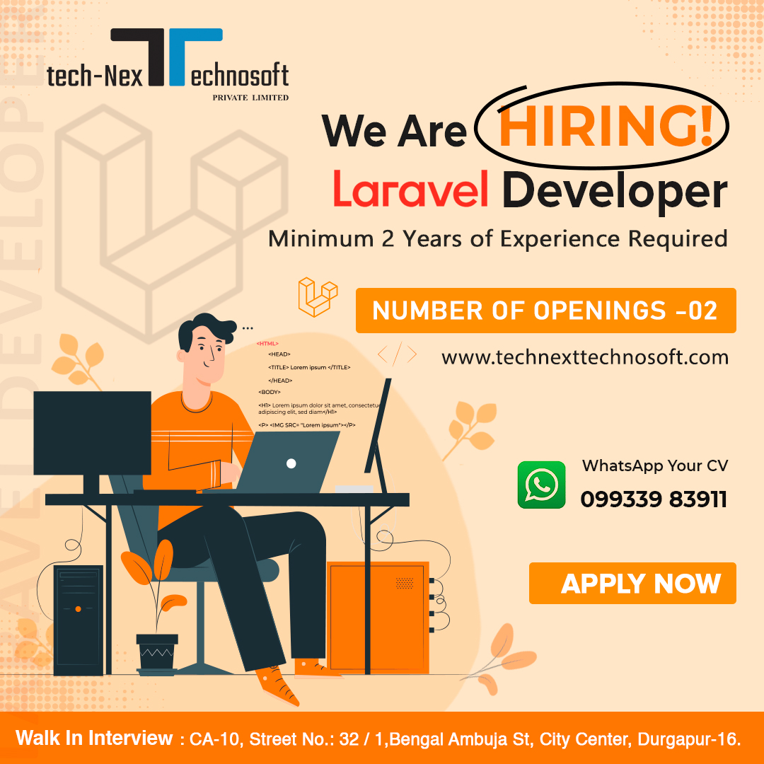 TTechnosoft's tweet image. We are looking for experienced Laravel developers to come and join our agile team of professionals.
#phpdeveloper #phpframework #phpframeworks #phpjobs #laravel #laraveldeveloper #laraveljobs #hiringnow #hiringimmediately