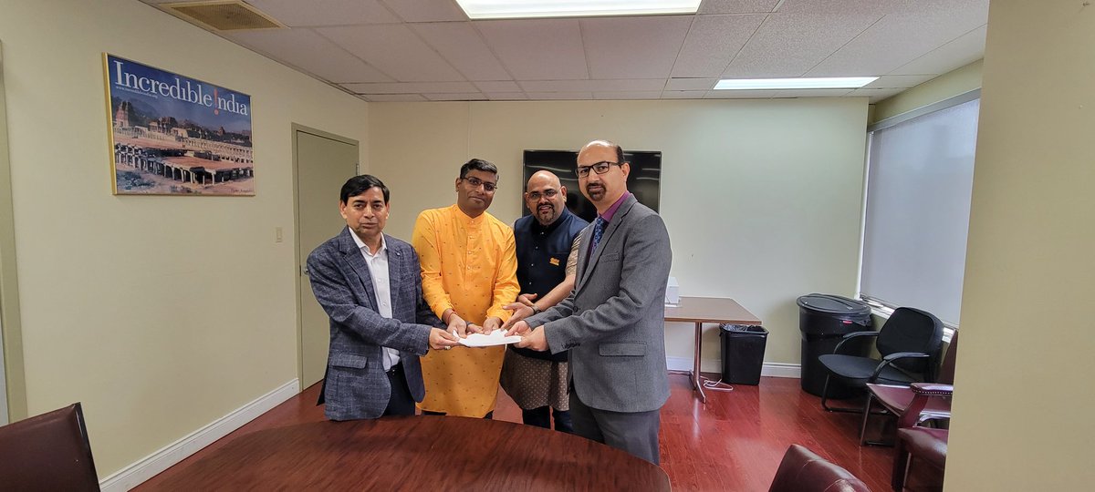 VijayJainBharat's tweet photo. Thank you @IndiainToronto for accepting  request letter from #Jain Community in Canada to #DeclareShikharJiPavitraTirth . We are looking forward to get this request forwarded to @PMOIndia, @JharkhandCMO 

#SaveShikharji 
#ShikharJiSangharshAbhiBakiHai https://t.co/zOCDGH3EV0