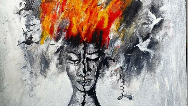 RAbdiAnalyst's tweet photo. Gelila Reda of the Tigray Art Collective is a great artist. Her works reflect the trauma of Tigray and feature themes on the natural beauty of Africa.

Gelila is self-taught and never went to art school https://t.co/uIKgk7mGr9