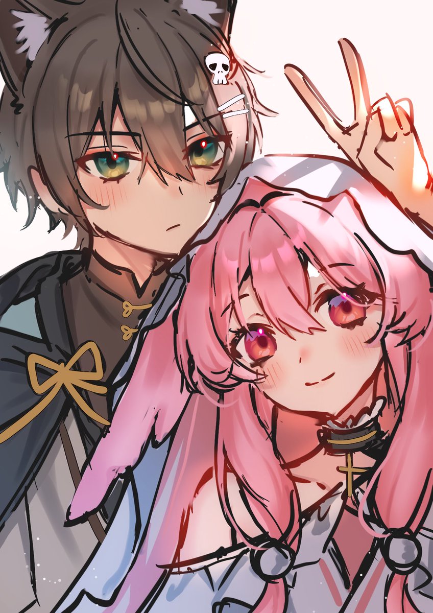yo_beyo's tweet photo. Drew them as soon as I saw the video 😭

 #MemIOry #或ト https://t.co/Q74dGuMMvq