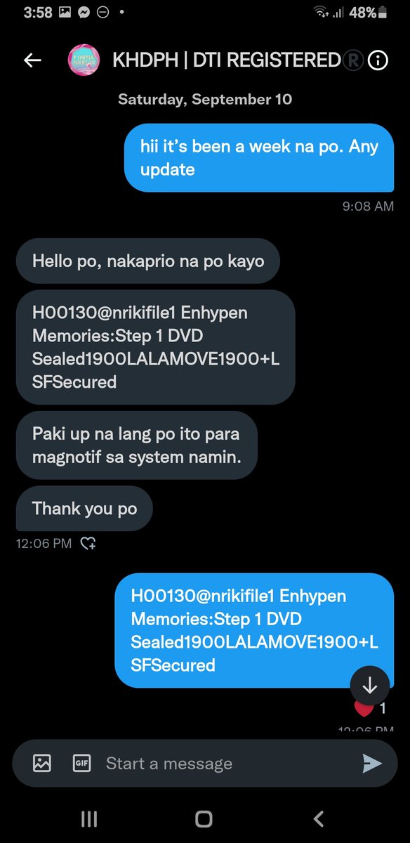 nrikifile's tweet photo. Hii people!! If may contact kayo ng @khyeongdiaryph please dm me right away. Ang hirap nila ireach out and ia na din ata sila. Ang tagal na naka place order nung item ko pero wala parin. I'm worried na kasi yung iba nakuha na ung kanila pero ung aken hindi paren ++ https://t.co/f3wAhPUAHO