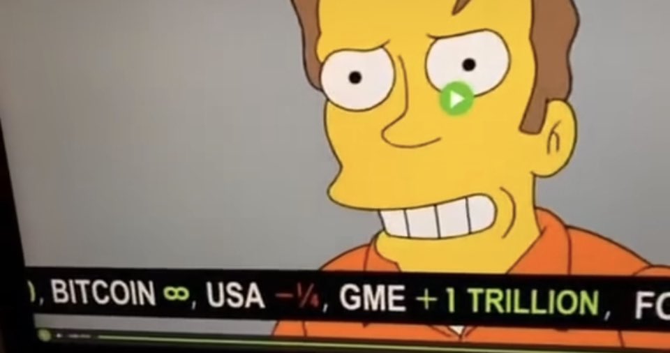 dripverse's tweet photo. Simpsons low key predicting the future again that Bitcoin is going to the infinite loop UP #btc https://t.co/2VruX7dZXj