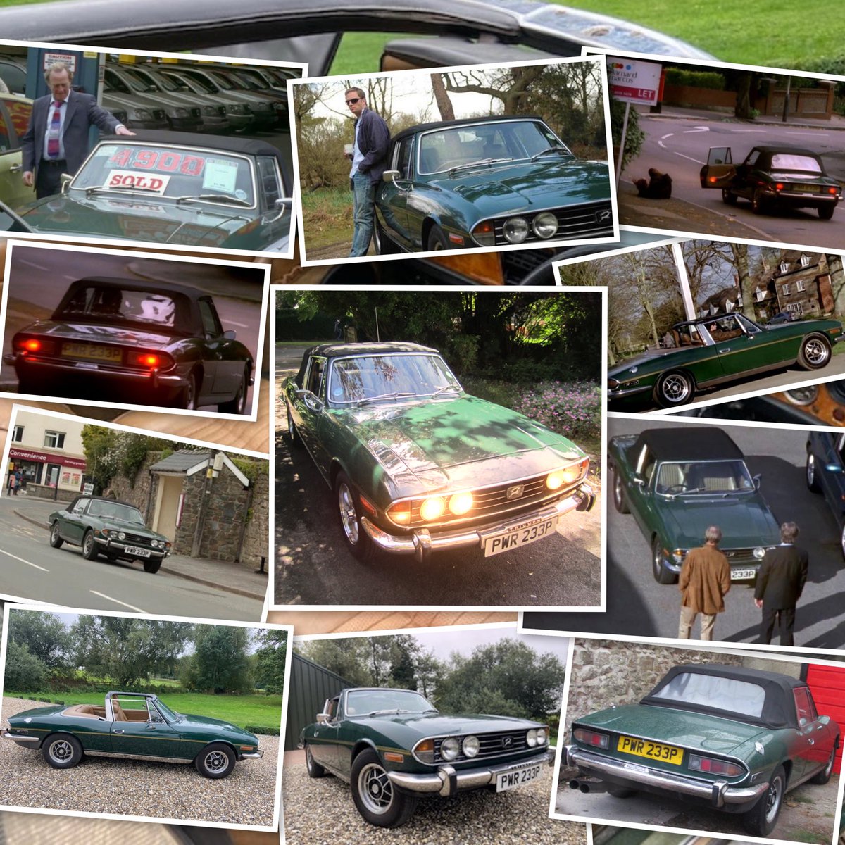 Superstar_Cars's tweet photo. “That *thing* is a classic!” For #TriumphTuesday, it’s the 1975 Triumph Stag driven by Gerry Standing, played by the late Denis Waterman, in the early series of New Tricks. The same Stag appeared in Murphy’s Law, Midsomer Murders and The Last Weekend.

#Triumph @TriumphSSixClub https://t.co/ckopMrdr7I
