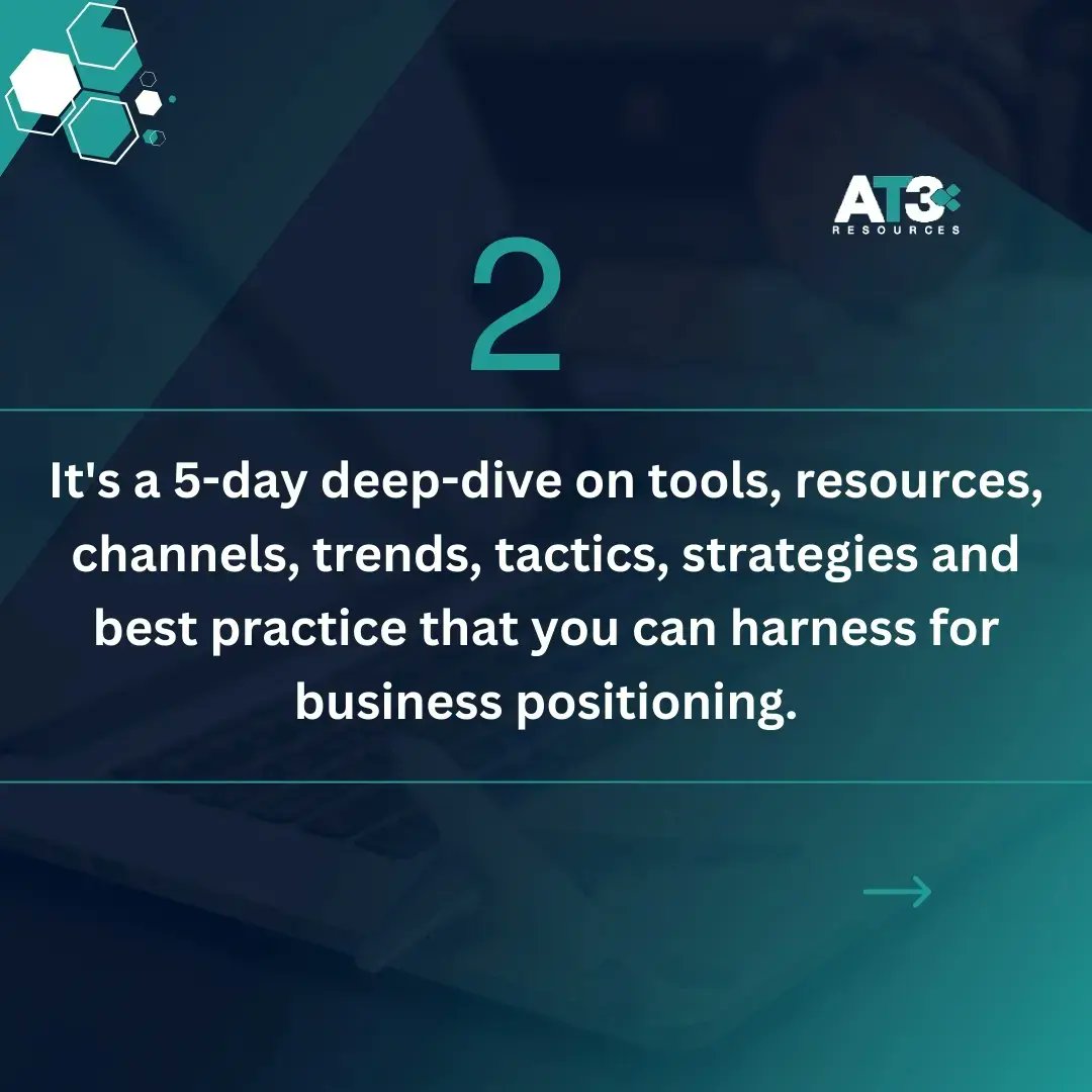 At3Resources's tweet photo. Yet to register for our Digital Marketing Bootcamp? We thought we'd share 5 reasons - it's a not to miss!
Seats are fast running out, and shortlisting starts soon!
Click the link here https://t.co/Hg2S6n5axk to register now👆🏽👆🏽
#AT3Resources #AT3PR #Roadto5years https://t.co/91fox4koJ5