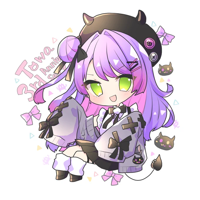 トワ様3周年!!#常闇トワ3周年 #TOWART 