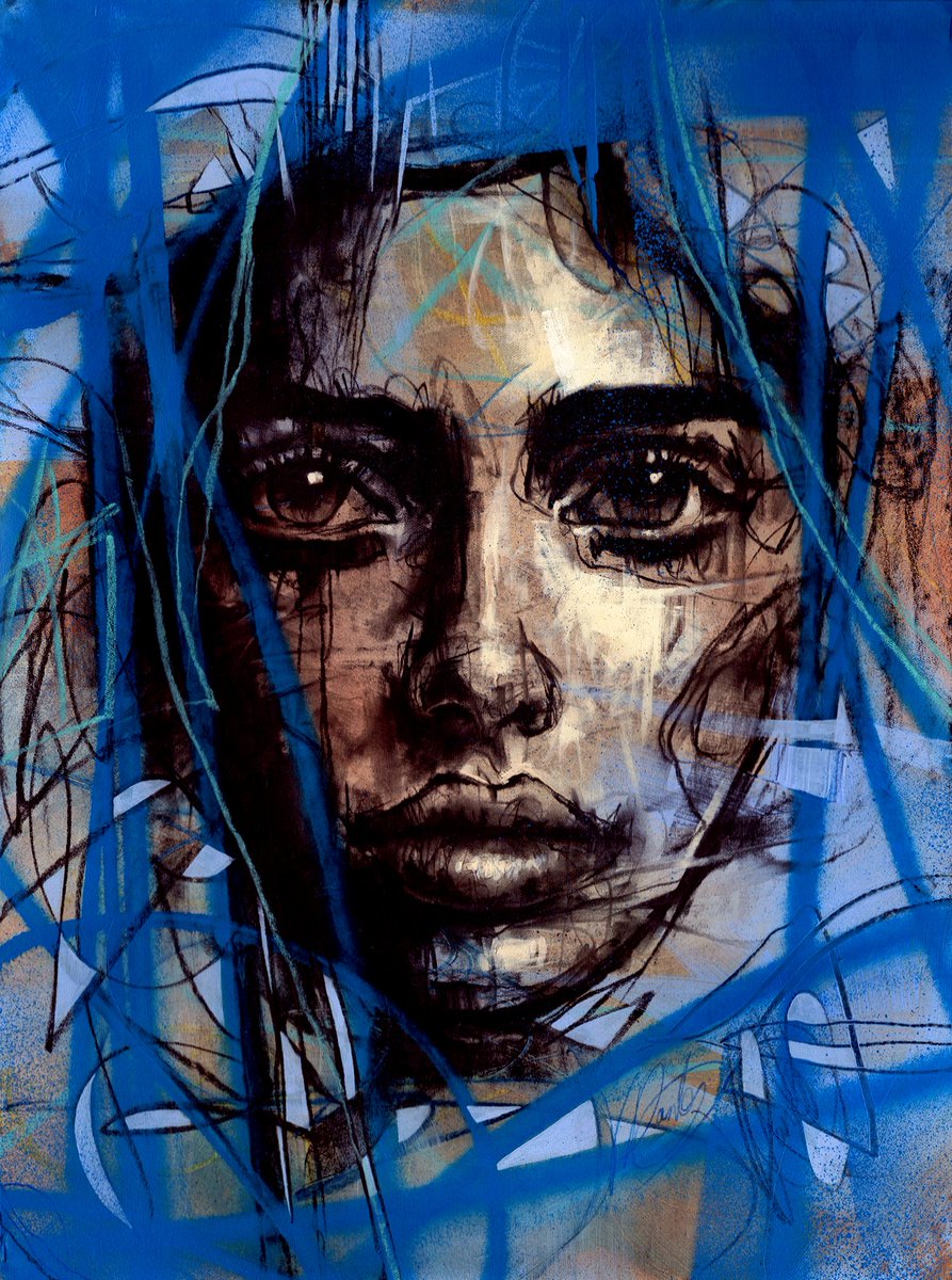 "Transpicuous Blue" One of a kind original painting by Vin Dantes. 

To see more of my art or buy this painting, please visit vindantes.co.uk 

 #nft #art #StreetArt #originalart