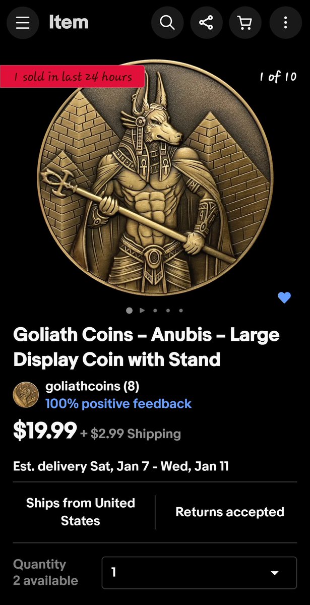 ApeStaxByAjax's tweet photo. Well, here are the first coins of 2023 that are on their way to my personal collection.
6 ounces plus 30 grams of #Silver and a huge Anubis "Coin".
Thanks to the folks at @BullionEx, @paradisemint, and @goliathcoins
#silversqueeze #silverride #silverrush #preciousmetals https://t.co/IUHLxK2x7P
