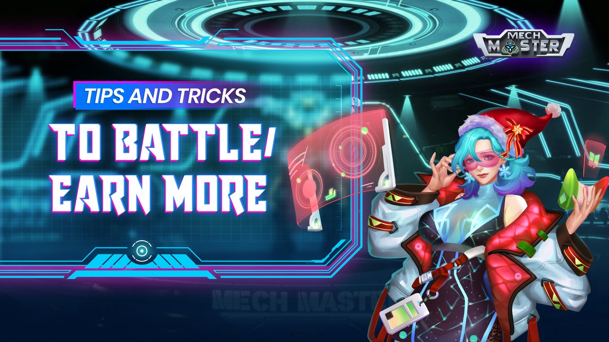 📕TIPS AND TRICKS TO BATTLE/EARN MORE 📌

⚔️ To Battle:
🔹Using NFT to build the team the way you want to. 

🎁 To Earn More: 
🔹 Using NFT generates more reward than using a free account.

 Read more at: t.me/MechMaster_ANN…

 $MECH #GameFi #NFT