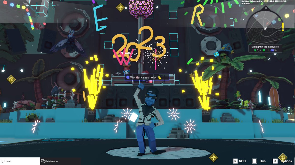 wonderksusha's tweet photo. @TheSandboxGame @steveaoki @TheOfficialA7X @suecothechild @ParisHilton @deadmau5 @blond_ish Celebrating the end of the year in @TheSandboxGame Metaverse! ✨🎇 https://t.co/BAOg8Uyzpj