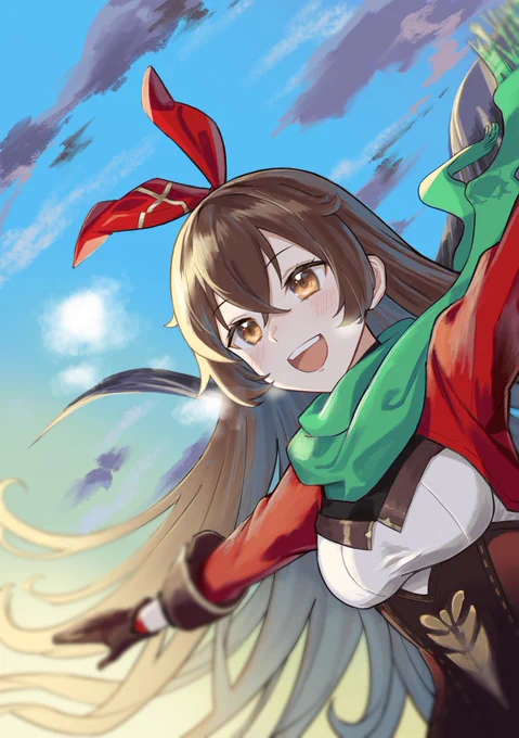 あけおめアンバーな絵です#原神 