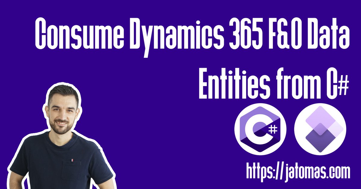 🧑‍💻Let's start the year with some blogging🧑‍💻
jatomas.com/en/2023/01/03/…

I share with you you this post on my blog where you can see how to Consume Dynamics 365 F&O entities from C#, using standard .NET HttpClient, I hope you find it useful!

#XppGroupies #DotNet #Dyn365FO #MVPBuzz