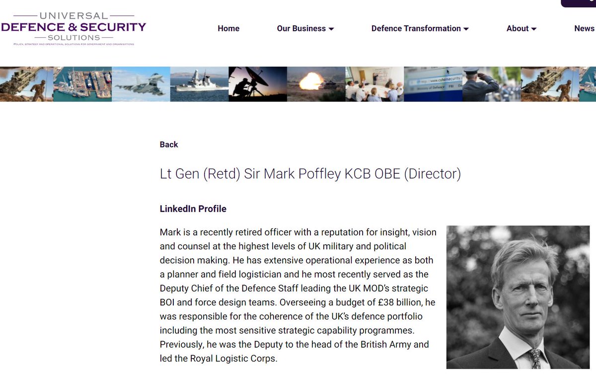 ❓Did you know❓ One of 3 directors of Israeli arms firm Elbit Systems UK - which arms the Israeli military and is complicit in attacks on Palestinians in illegally-occupied territories - is Lt Gen Sir Mark Poffley, a former deputy to the head of the British army.
