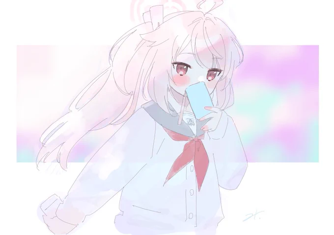 プロクリの方が描きやすいし塗りやすいかもしれない… #ブルアカ 