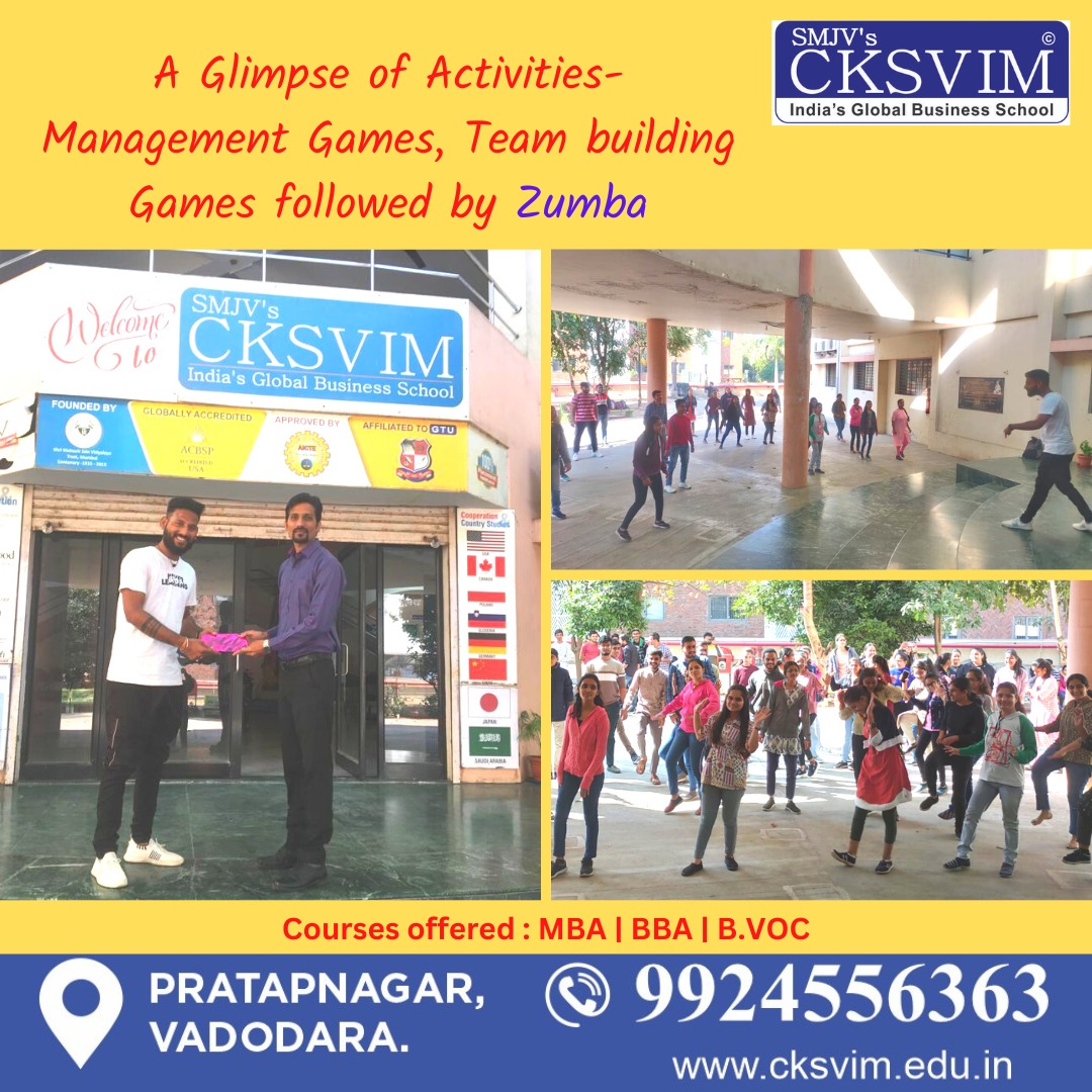 CKSVIM's tweet image. A Glimpse of Activities -Management Games, Team building Games followed by Zumba #glimpseofactivities #ManagementGames #TeambuildingGames #ZUMBA #mba #bba #bvoc #cksvim