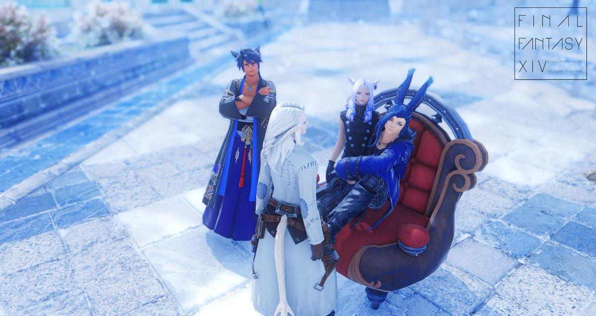 pancho6768's tweet photo. これまた年末のFCハウス前
いつものカオス( ;∀;)
#FF14 #FF14SS #GPOSERS #ミコッテ #アウラ #うさお https://t.co/oFOy1qyYyH