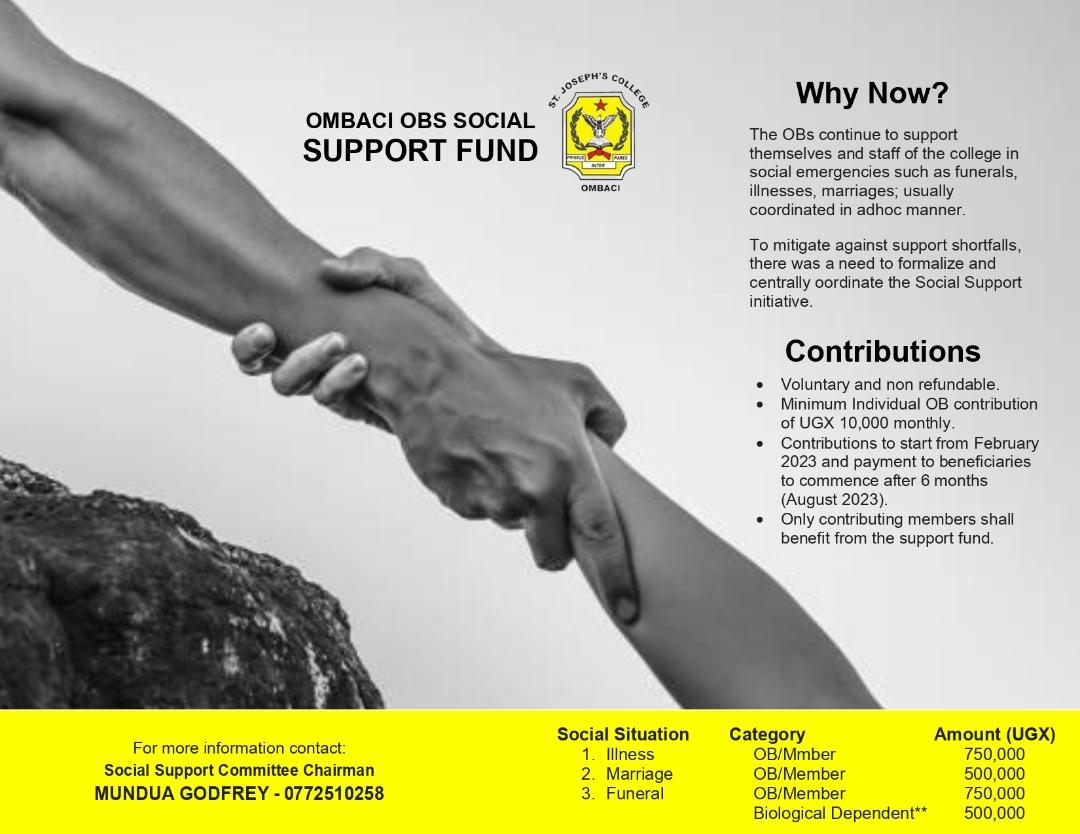 St. Joseph's College Ombaci Old Boys Association (@stombaci) on Twitter photo Have your say?
Introducing the Ombaci OBs Social Support Fund. <a href="/ombacicollege/">St. Joseph's College Ombaci</a> Have your say?
Introducing the Ombaci OBs Social Support Fund. <a href="/ombacicollege/">St. Joseph's College Ombaci</a>