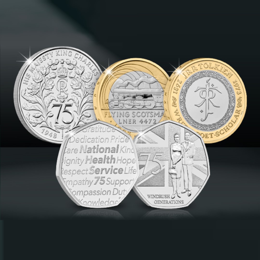 CPMCoins's tweet photo. RELEASED TODAY: The FIRST King Charles III UK annual coins have just been released. Own them today in the extremely limited 2023 UK DateStamp™ Specimen Year Set: https://t.co/FhbmVjKJoO #KingCharles #AnnualCoins #CoinCollecting #UKCoins https://t.co/e4wZyqMD4l