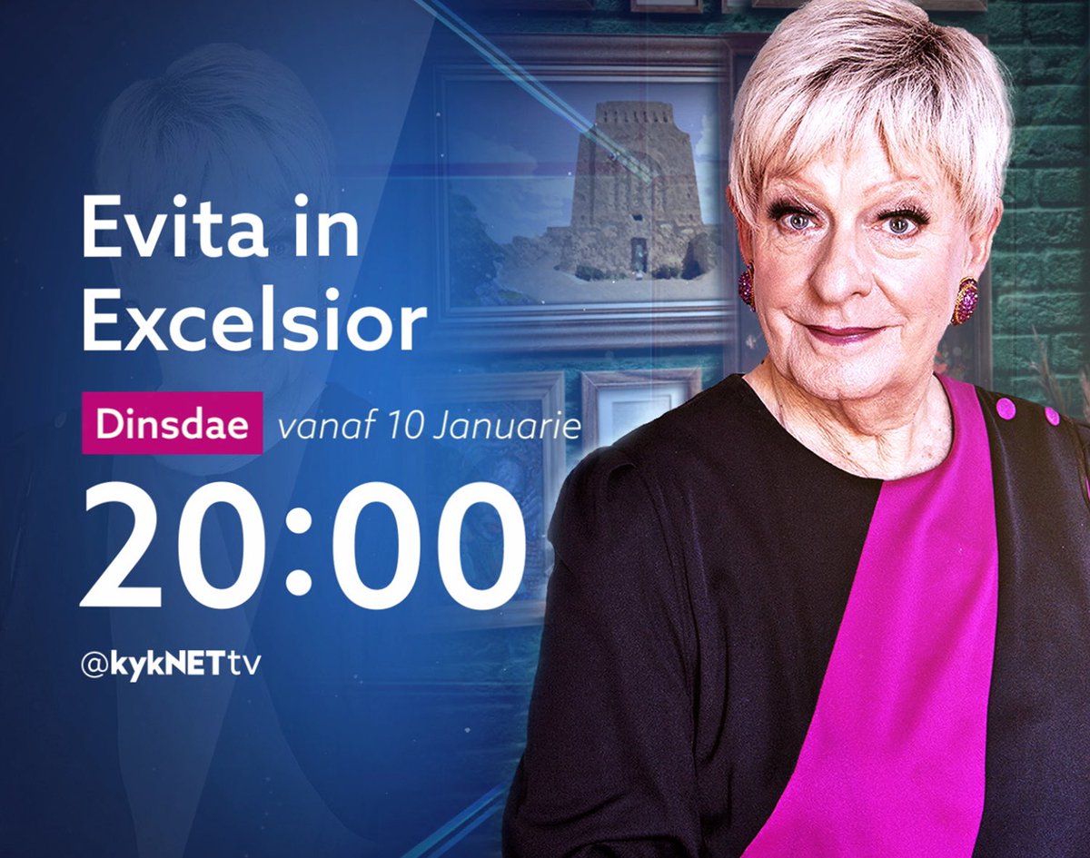 🔜 New show alert 📌 
A four part Mini-series by Pieter-Dirk Uys. #tannie #evitabezuidenhout 
🎈Starts 10 Jan

<a href="/TannieEvita/">Evita Bezuidenhout</a> <a href="/kykNETtv/">kykNET TV</a> <a href="/EvitaSePerron/">Evita se Perron</a>