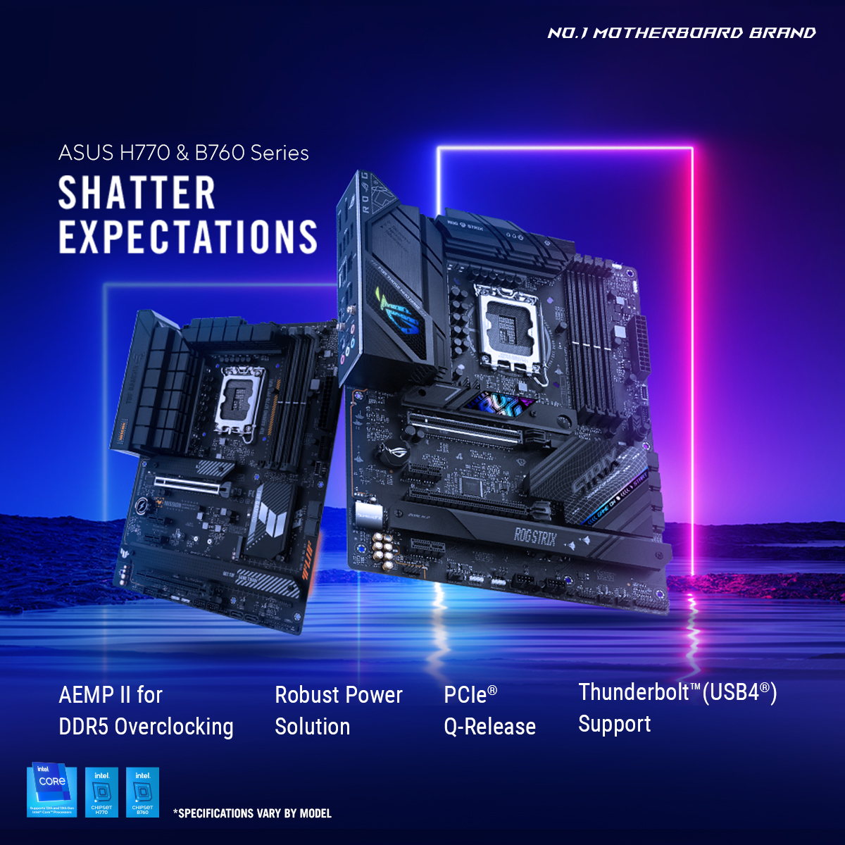 ASUS_ROG's tweet photo. #AsusH770 & #AsusB760 shatter your expectations with brilliant performance, connectivity, and aesthetics.
Check out more ASUS 700 series motherboards here.🔽
https://t.co/WkwiKRUPrK
https://t.co/3dYEBwGGm3
#ROGDDR5Motherboard #13thGenIntelCoreProcessor #ROGStrixB760 https://t.co/HpYGEKQljB