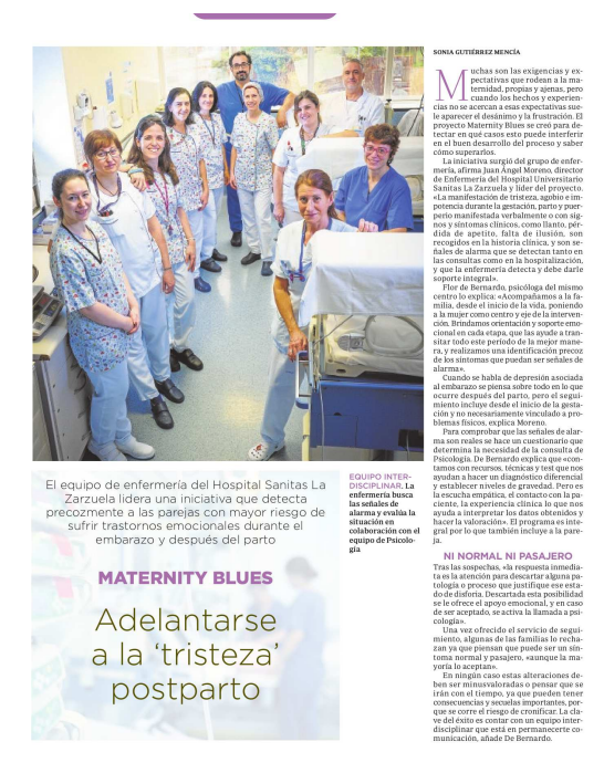 El equipazo de Enfermería del Hospital La Zarzuela haciendo cosas de equipazos: #MaternityBlues