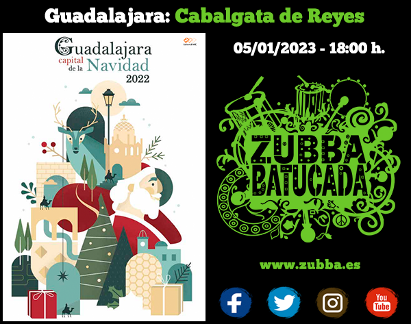 zubba_batucada's tweet photo. 🐫👑¡Mañana daremos la bienvenida al año participando de nuevo en la #CabalgataDeReyes del @GuadalajaraAyto!

Como en los últimos años, acompañaremos a SS. MM. los #ReyesMagos en su paseo por las calles de la ciudad animando el #desfile a ritmo de #batucada 💃🎉🎶🥁 https://t.co/h9WMdHCyLR