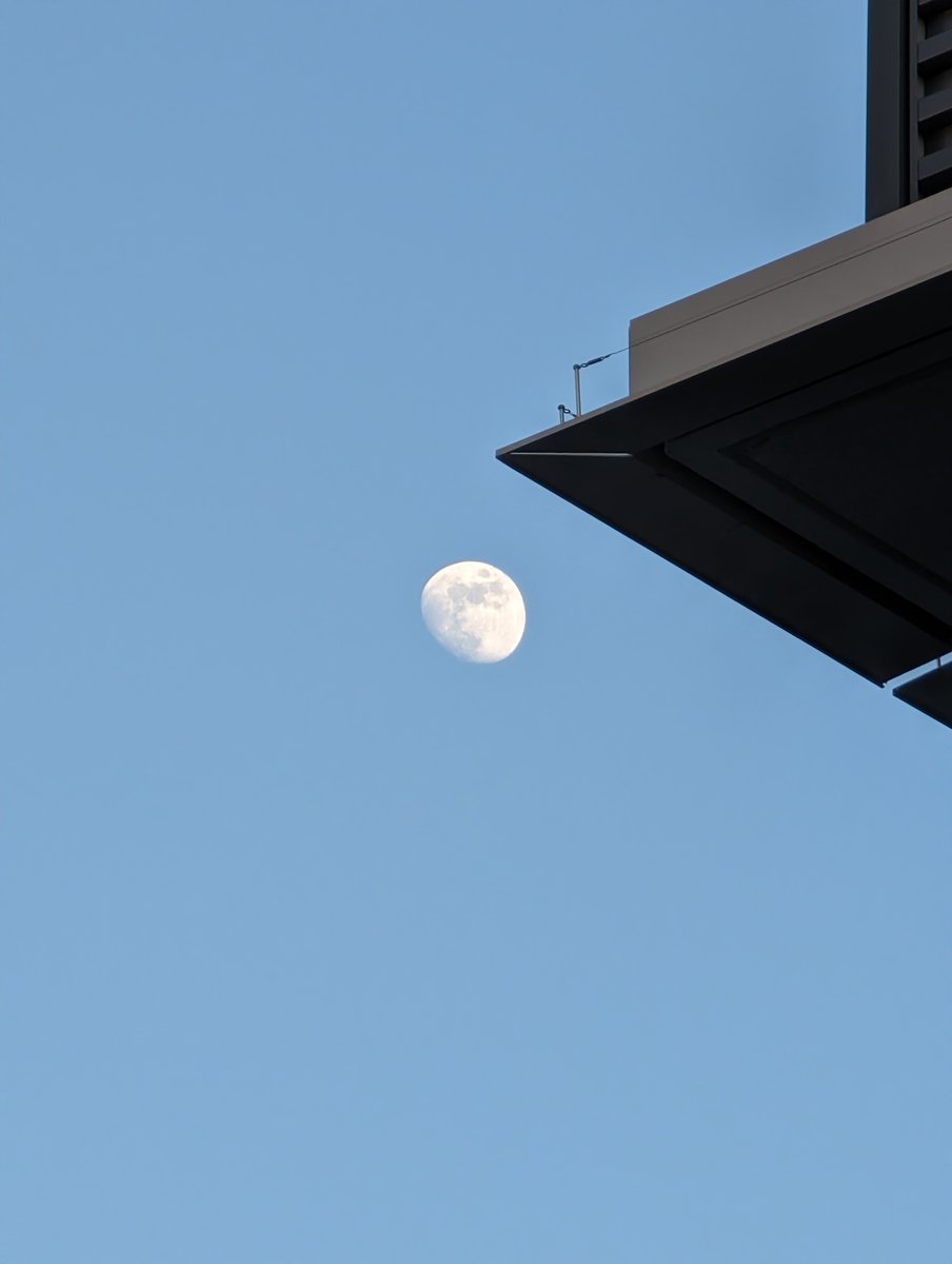 毎日キレイな月が見える🌔いい天気が続くな〜☀休みなら最高だと思う…