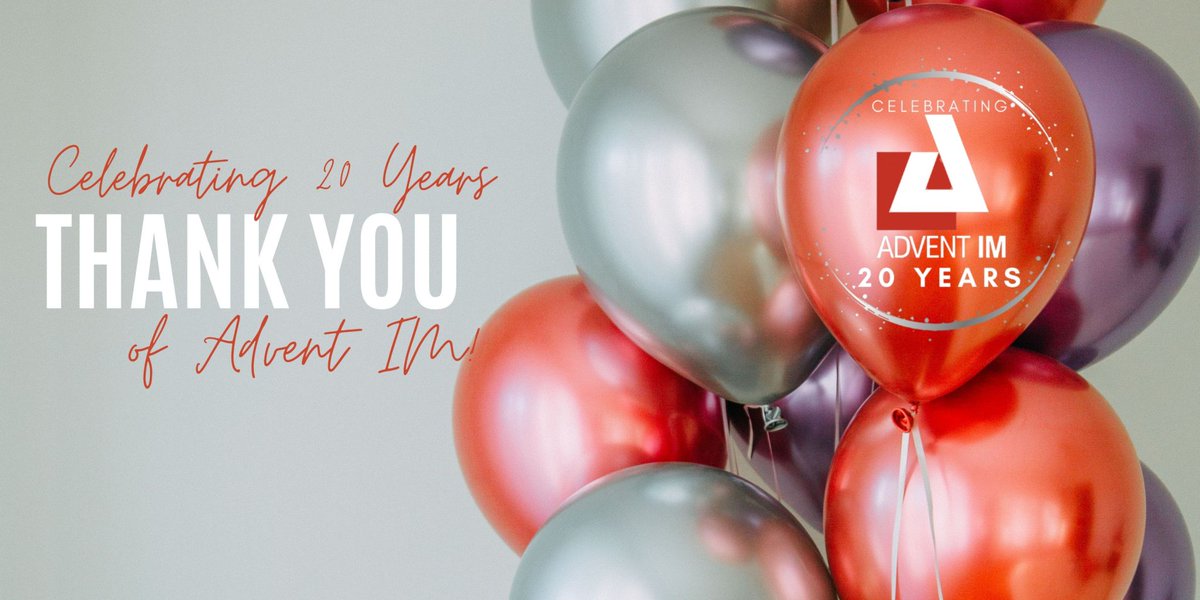 Good Morning Twitter and Happy New Year! 

On the 31st of December, Advent IM celebrated its 20th Birthday and we will be celebrating throughout the year 

#AdventIMBirthday #20YearsOld