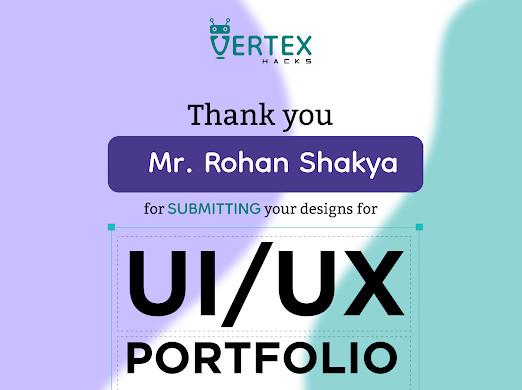 VertexHacks's tweet photo. Sneak peek at another marvelous portfolio design created by Rohan Shakya.

Your imagination and creativity are clearly on display. We much appreciate your participation in the competition.

We will uncover the winner very soon, so stay tuned.
#VertexHacks #uiux https://t.co/HJPgZfNxDN
