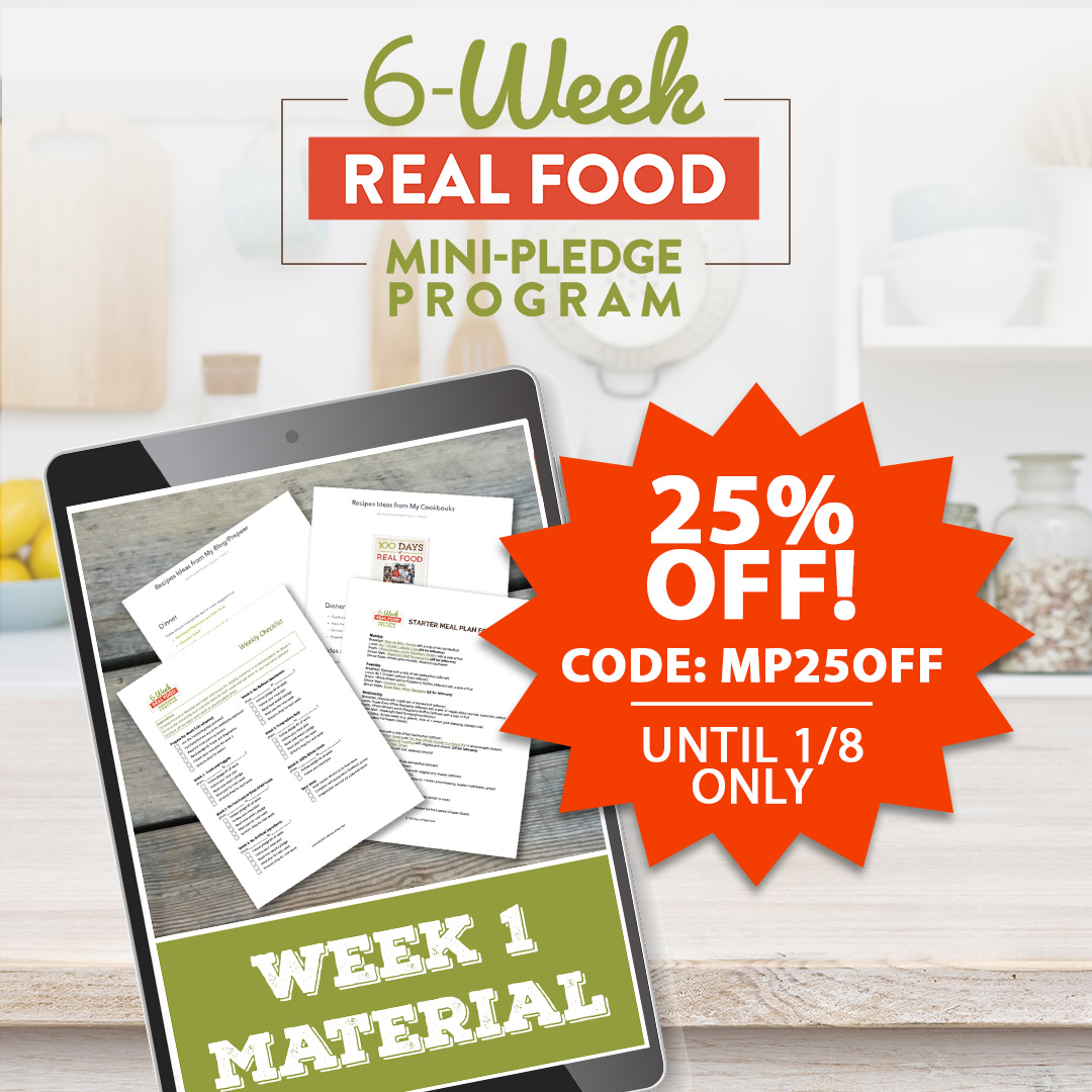 Are you ready to cut out processed food in 2023? Join our easy-to-follow program! 100daysofrealfood.com/mini-pledge/ #100daysofrealfood #healthylifestyle