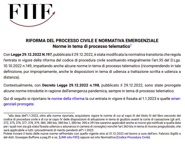 maurizioreale.it/archives/5367
FIIF: RIFORMA DEL PROCESSO CIVILE E NORMATIVA EMERGENZIALE