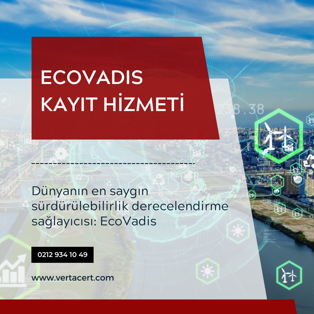 Vertacert olarak, işletmelerin Ecovadis Standartları ve Kayıt sürecine dahil olmalarında yol gösteriyoruz.

#ecovadis #ecovadisbelgesi #ecovadiskayıthizmeti #kurumsalsürdürülebilirlik #sürdürülebilirlik