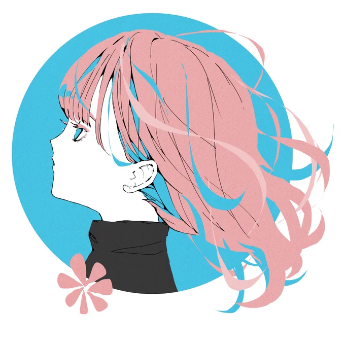 飛び出すアイコン白黒青。 
