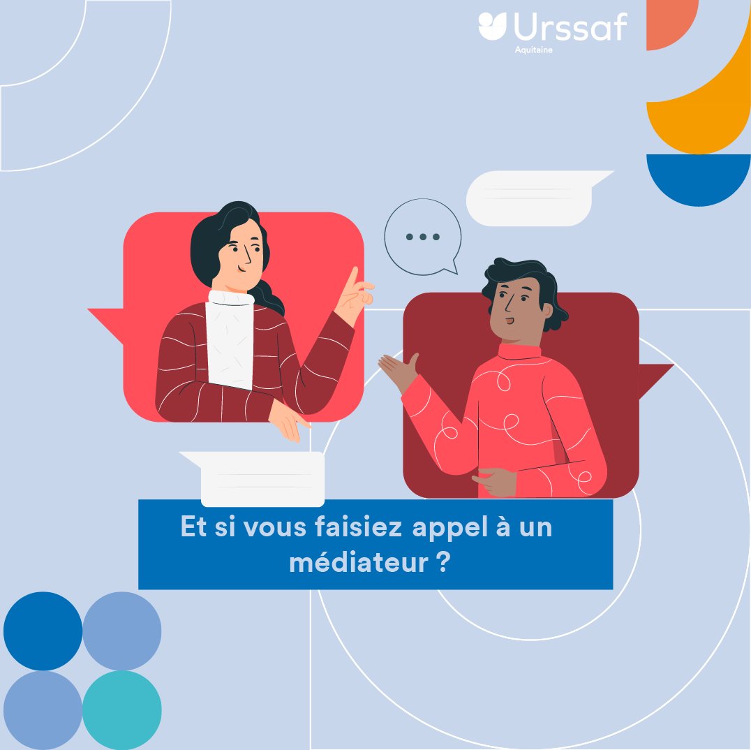 UrssafAquitaine's tweet image. #Médiation  #Employeur, #commerçant, #artisan ou #professionnel #libéral, l’@UrssafAquitaine  met à votre disposition un #médiateur pour vous accompagner dans la résolution de vos #difficultés !  🤝
➕ d'informations  : urssaf.fr/portail/home/u…