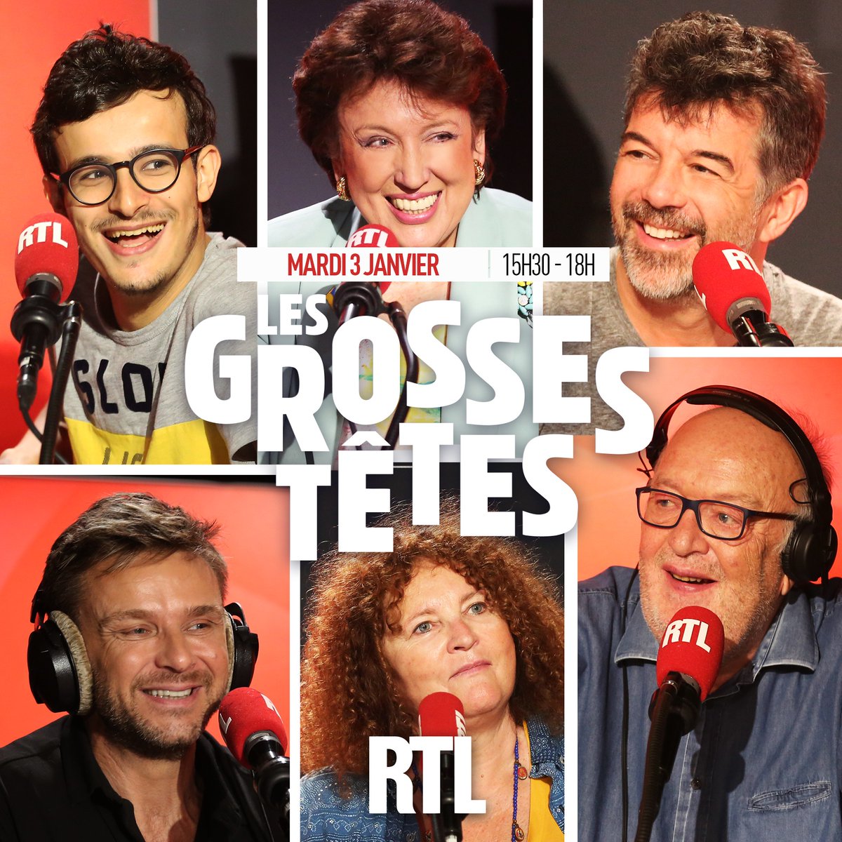 🏠💡✈🍗🎭🎼 Découvrez #LesGrossesTêtes du jour ! Autour de <a href="/ruquierofficiel/">Laurent Ruquier</a>, vous retrouverez : <a href="/R_Bachelot/">Roselyne Bachelot</a>, <a href="/BernardMabille/">Bernard Mabille</a>, #ValérieMairesse, @Jeanfi_Janssens, #PaulElKharrat et #StéphanePlaza. 🕒 Coup d'envoi à 15H30 sur <a href="/RTLFrance/">RTL France</a>.