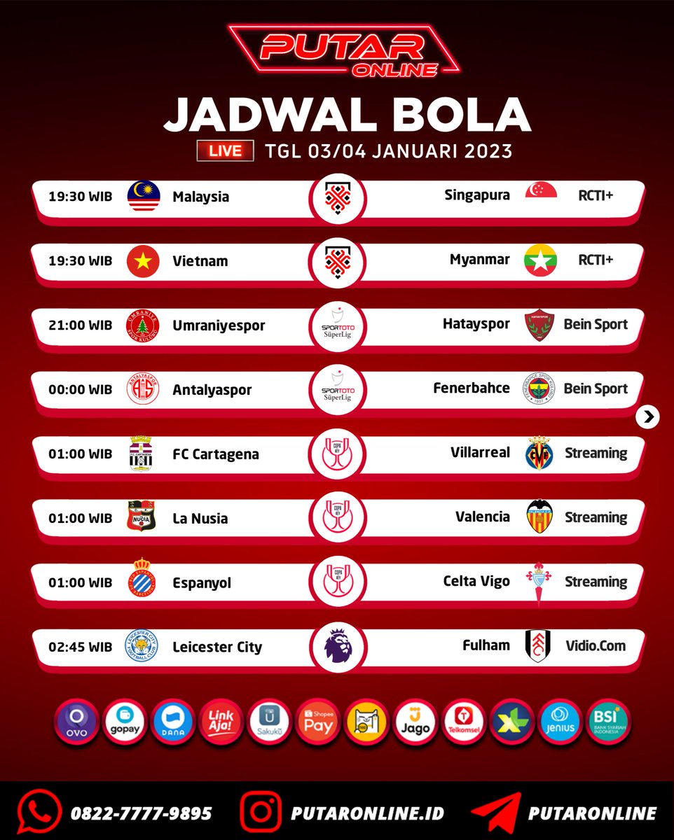 putaronline's tweet photo. JADWAL BOLA SERU !!!
NEW MEMBER BOLA 20%
CASHBACK BOLA 15%

Link Daftar : https://t.co/yI62h6Kq7X

#putaronline #putaronlinebola #jadwalbola #bandarbola #agenbola #taruhanbola #pasangbola #pialadunia2022 #agenpialadunia #agenpialadunia2022 #bandarpialadunia #bandarpialadunia2022 https://t.co/AShviLmJ18