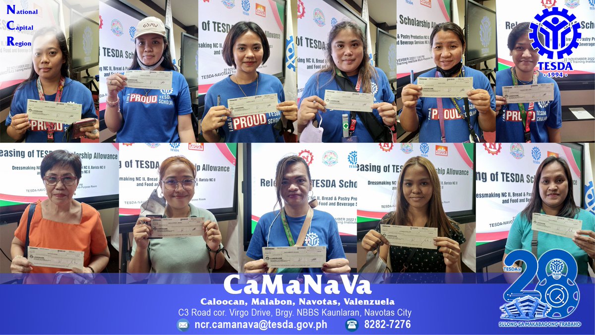 tesdaofficial's tweet photo. TINGNAN: Noong November 22, masayang tinanggap ng 16 scholars mula sa NavotaAs Institute – Annex I na nagtapos ng kanilang pagsasanay sa Dressmaking NCII ang kanilang training allowance.
#LevelUpSaTESDA
#IAmAProudTESDAScholar
#TESDAAbotLahat https://t.co/CR5oPVjf56