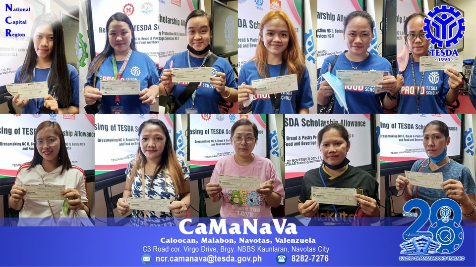 tesdaofficial's tweet photo. TINGNAN: Noong November 22, masayang tinanggap ng 16 scholars mula sa NavotaAs Institute – Annex I na nagtapos ng kanilang pagsasanay sa Dressmaking NCII ang kanilang training allowance.
#LevelUpSaTESDA
#IAmAProudTESDAScholar
#TESDAAbotLahat https://t.co/CR5oPVjf56