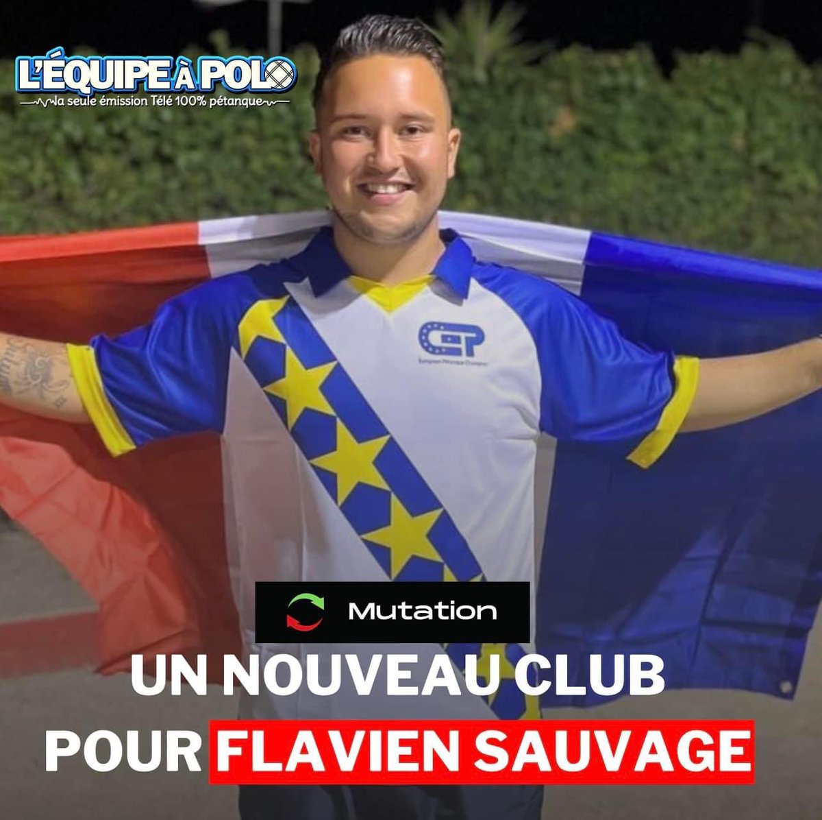 equipe_polo's tweet photo. 🚨 Transfert

Flavien Sauvage (Équipe de France 🇫🇷 Espoir) poursuivra son aventure en 2023 dans son nouveau club de Langon avec le « roi » Philippe Quintais en doublette et Éric Boudrie en triplette.

#radio #tele #sport #petanque #quintais #humour #polofranck https://t.co/5stivXUv5I