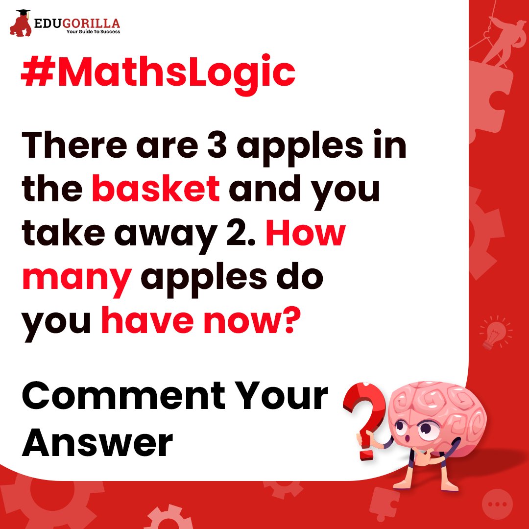 edugorilla's tweet image. Let us know the correct answer in the comment section below👇

#maths #logicalreasoning #reasoning #ssc #bank #quiz #riddles #ibps #IAS