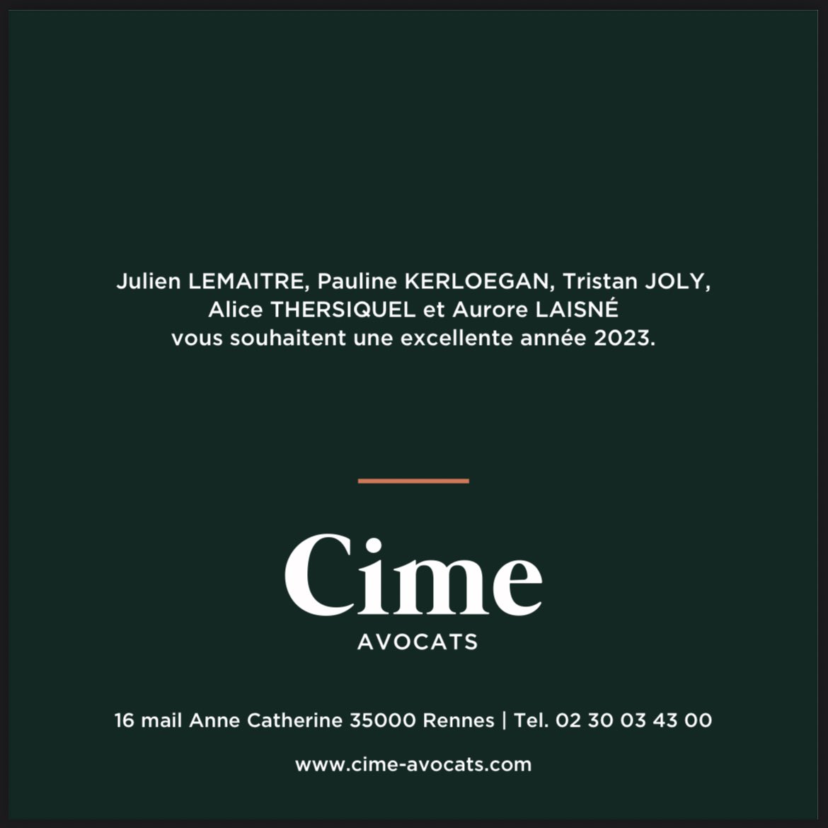Cime_avocats's tweet photo. Meilleur vœux 🎉 https://t.co/Ilrs6W0MeC