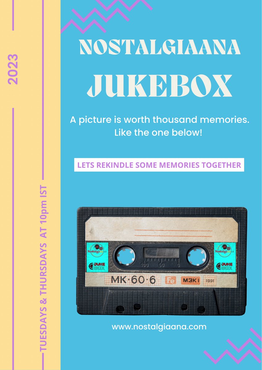 MUZICALLI's tweet photo. Nostalgiaana Jukebox EP.117
First episode of the first week of the year! Let’s rekindle some musical memories and create new ones with togetherness.
#2023 #nostalgiaana #jukeboxconnect #bollywood #bollywoodsongs #1985andbeyond https://t.co/UcDUG4IsHx