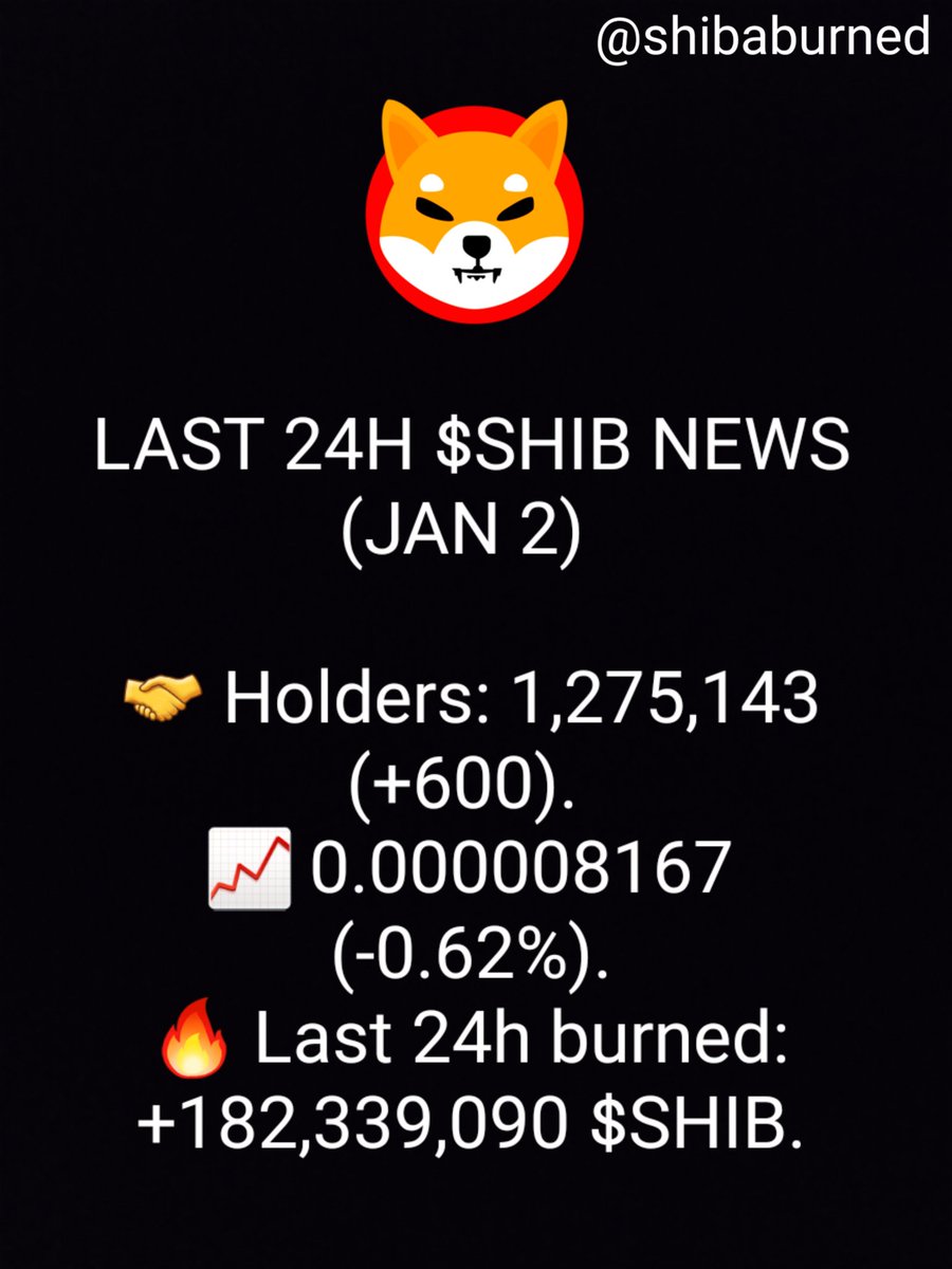 $SHIB NEWS JANUARY 2

#SHIB #shiba #shibainu #SHIBARMY
