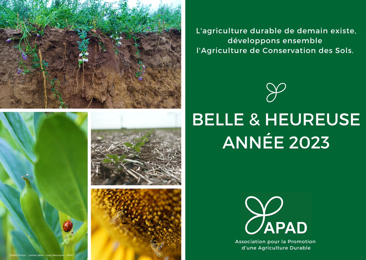 #acs #agriculture #agriculturedurable #agriculturededemain #MeilleursVoeux #bonneannee2023 
Meilleurs voeux pour 2023 ! Vive l'Agriculture de Conservation des Sols, agriculture durable et productive !