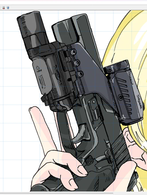 鉄砲描いてると色塗った瞬間に変わったぜって感じしていいよね 
