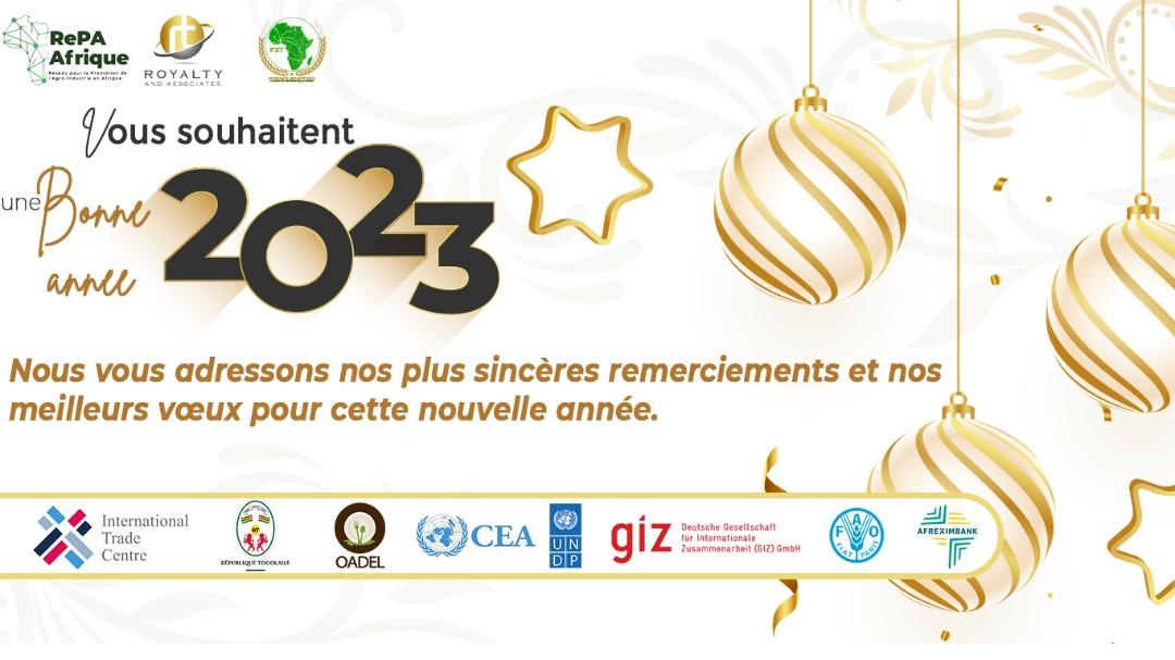 Tous nos vœux les meilleurs pour vous et vos proches. 
Merci pour la collaboration en 2022. Que 2023 soit l'année de couronnement et de réussite de vos projets. 
La #ZLECAF doit être pour les jeunes et les femmes aussi. 

#HappyNewYear2023 #BonneAnnée2023
