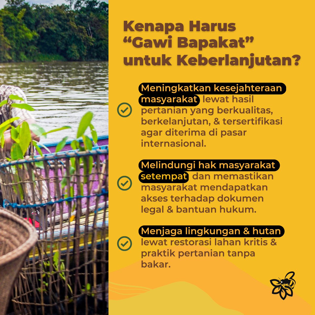kalekaindonesia's tweet photo. 🗣“Gawi bapakat” adalah seruan untuk ‘bergotong royong’ dalam bahasa lokal di Kabupaten #Seruyan.

#Kaleka #TransitiontoExcellence #RealizingSustainability #Agriculture https://t.co/erQ2XWDo6O